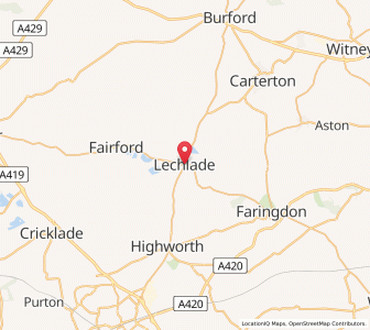 Map of Lechlade, EnglandEngland