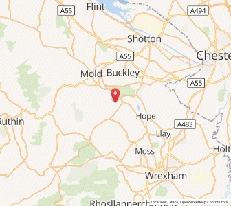 Map of Leeswood, WalesWales