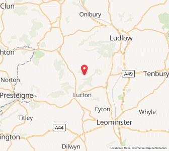 Map of Leinthall Earls, EnglandEngland