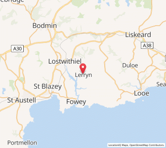 Map of Lerryn, EnglandEngland