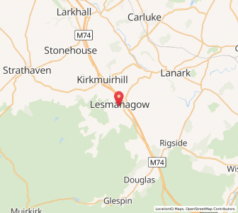 Map of Lesmahagow, ScotlandScotland