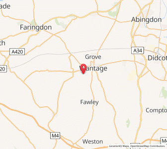 Map of Letcombe Regis, EnglandEngland