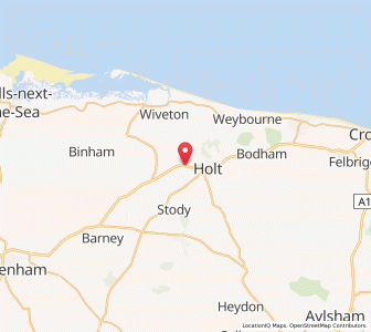 Map of Letheringsett, EnglandEngland