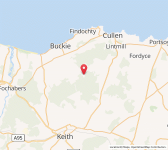Map of Letterfourie, ScotlandScotland