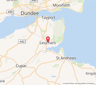 Map of Leuchars, ScotlandScotland