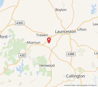 Map of Lewannick, EnglandEngland