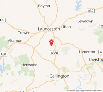 Map of Lezant, EnglandEngland