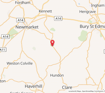 Map of Lidgate, EnglandEngland