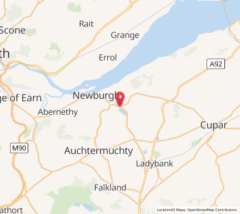 Map of Lindores, ScotlandScotland