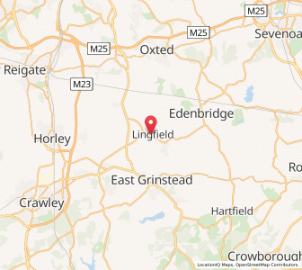 Map of Lingfield, EnglandEngland