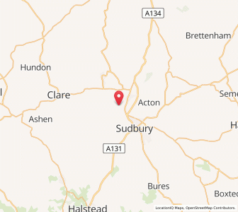 Map of Liston, EnglandEngland