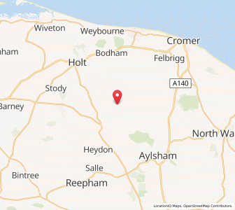 Map of Little Barningham, EnglandEngland