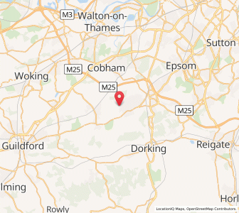 Map of Little Bookham, EnglandEngland