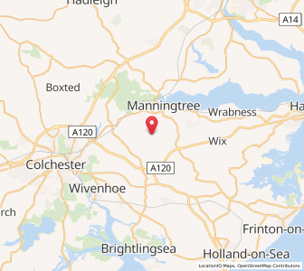 Map of Little Bromley, EnglandEngland