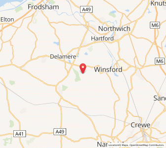 Map of Little Budworth, EnglandEngland