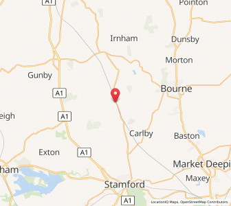 Map of Little Bytham, EnglandEngland