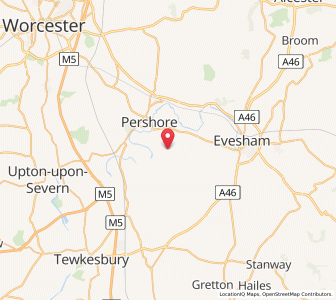 Map of Little Comberton, EnglandEngland