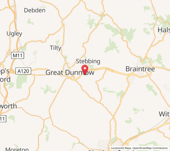 Map of Little Dunmow, EnglandEngland