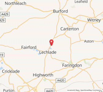 Map of Little Faringdon, EnglandEngland