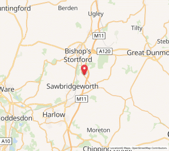 Map of Little Hallingbury, EnglandEngland