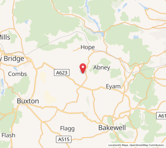 Map of Little Hucklow, EnglandEngland