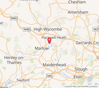 Map of Little Marlow, EnglandEngland