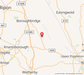 Map of Little Ouseburn, EnglandEngland