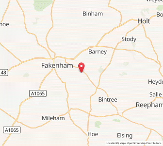 Map of Little Ryburgh, EnglandEngland