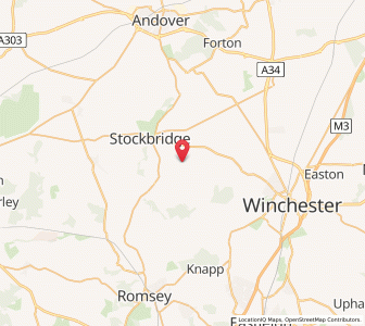 Map of Little Somborne, EnglandEngland