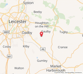 Map of Little Stretton, EnglandEngland