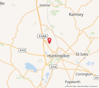 Map of Little Stukeley, EnglandEngland