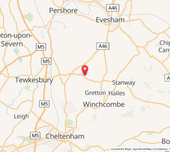 Map of Little Washbourne, EnglandEngland