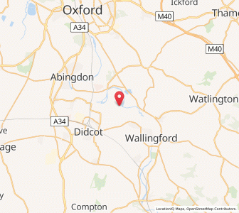 Map of Little Wittenham, EnglandEngland