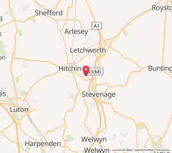 Map of Little Wymondley, EnglandEngland