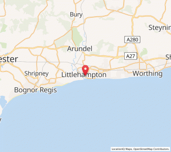 Map of Littlehampton, EnglandEngland