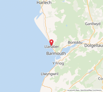 Map of Llanaber, WalesWales