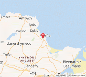 Map of Llanallgo, WalesWales