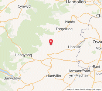 Map of Llanarmon-Mynydd-mawr, WalesWales