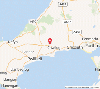 Map of Llanarmon, WalesWales
