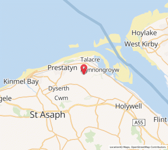 Map of Llanasa, WalesWales