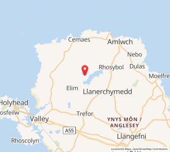 Map of Llanbabo, WalesWales