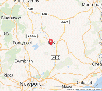 Map of Llanbadoc, WalesWales