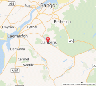 Map of Llanberis, WalesWales