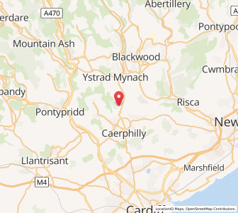 Map of Llanbradach, WalesWales