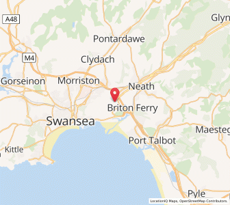 Map of Llandarcy, WalesWales