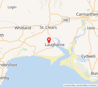 Map of Llandawke, WalesWales