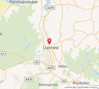 Map of Llanddoget, WalesWales