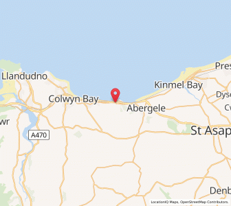 Map of Llanddulas, WalesWales