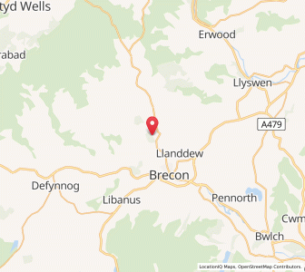 Map of Llandefaelogfach, WalesWales