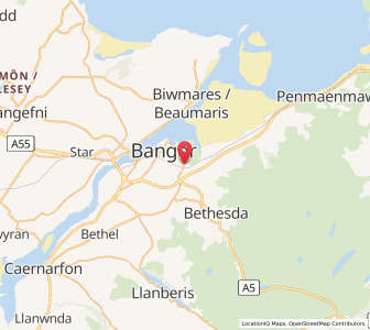 Map of Llandegai, WalesWales